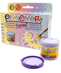 TEMPERA LIQUIDA PLAYCOLOR 16801 PASTEL 6 UDS