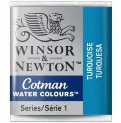 ACUARELA COTMAN W&N 654 AZUL TURQUESA 1/2 GODET