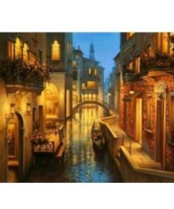KIT PUNTO DE CRUZ DIAMANTE VENECIA 30X30 CM