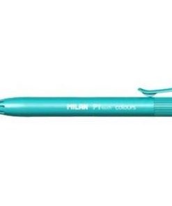 BOLIGRAFO MILAN P1 TACTO GOMA AZUL CLARO