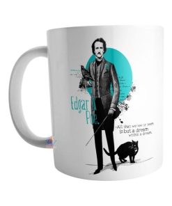 Taza Edgar Allan Poe Escritor Poeta Terror Cerámica Mod08