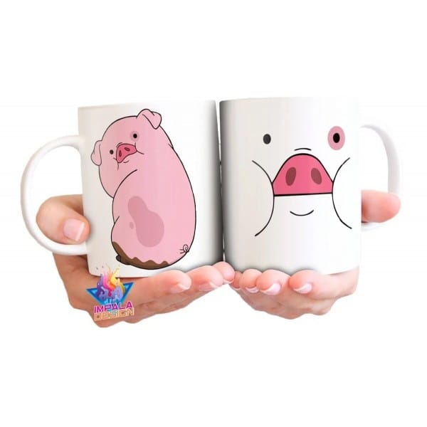 Taza Gravity Falls Mabel Y Pato Cerámica Chancho Mod 02 - Imagen 3