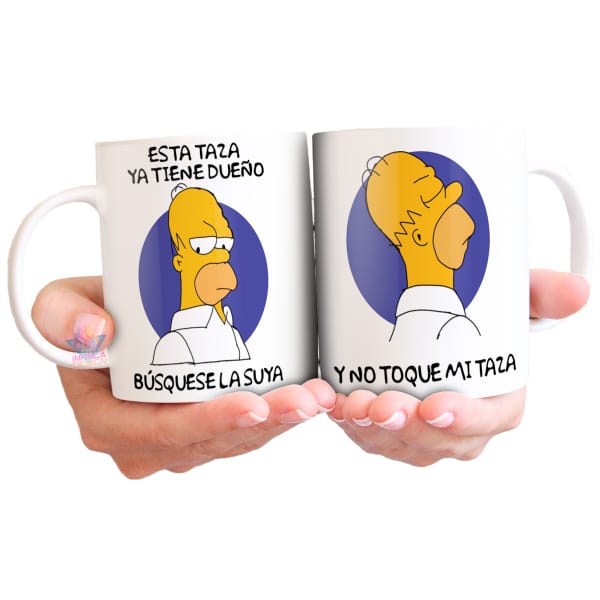 Taza Cerámica Homero Esta Taza Tiene Dueño Búsquese La Suya - Imagen 3