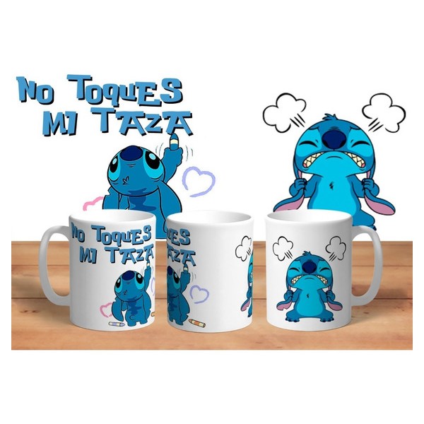 Taza Plástica Stitch Pintando No Toques Mi Taza Disney - Imagen 3