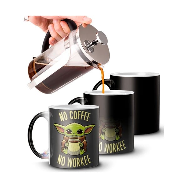 Taza Mágica Baby Yoda Cerámica Star Wars Mandalorian Bebe 09 - Imagen 3