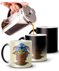 Taza Mágica Baby Yoda Cerámica Star Wars Mandalorian Mod 01