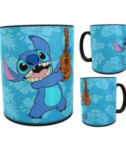 Stitch Taza Mágica Cerámica Guitarra Aloha Disney