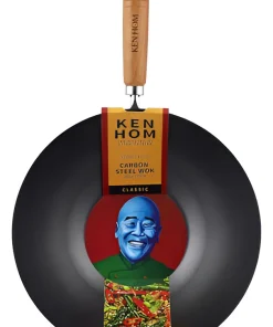 Wok De Acero Al Carbono Ken Hom 31 Cm Color Negro