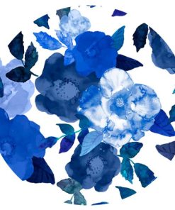 Charola Giratoria – Flores Azul Rey