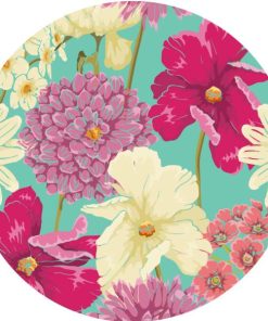 Charola Giratoria – Flores Aguamarina