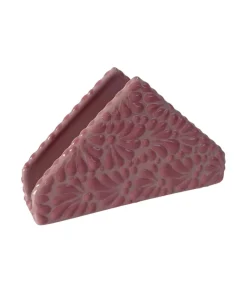 Servilletero Fondo Rosa Con Rosa Mik