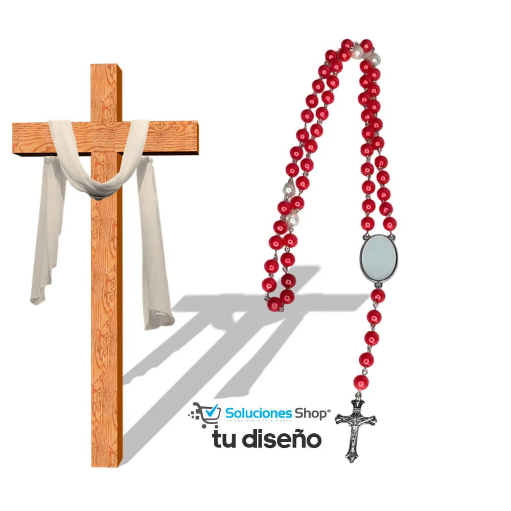 Rosario en color morado personalizado - Imagen 3