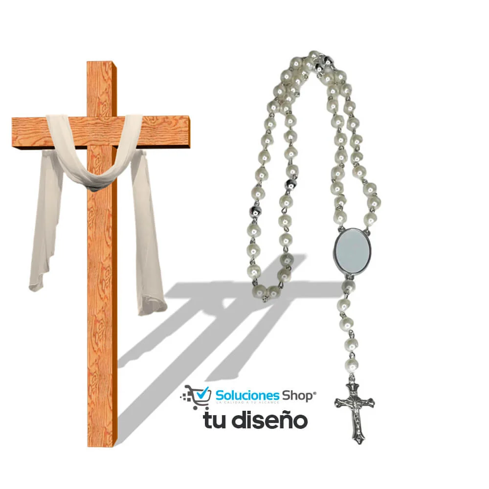 Rosario en color morado personalizado - Imagen 4